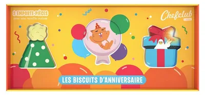 Image de CHEFCLUB Emporte pieces Les biscuirts d anniversaire