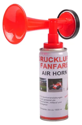 Produktbild von Druckluft-Fanfare 250ml, Stadionhupe, Signalhorn, Tröte, Sirene, Airhorn, laute Warnung bis 1500m, für Events und Sportveranstaltungen