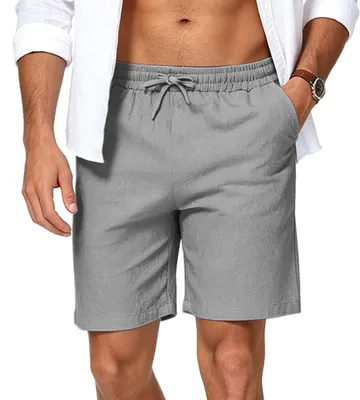 Immagine prodotto di SolidKeus - Pantaloncini corti in cotone da uomo, ideali per l'estate