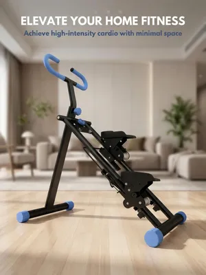 Produktbild von Fitness Stepper für Zuhause - Vertikal-Klettertrainer - Ganzkörpertraining - Kompakt & Klappbar - Cardio Training - Schwarz