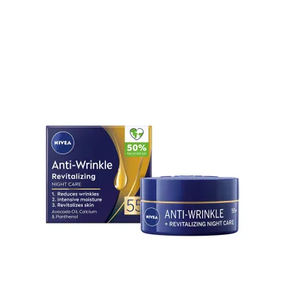 Image de NIVEA Anti-Wrinkle + Revitalizing Night Cream 55+, 50 ml