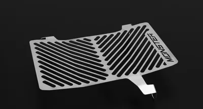 Produktbild von ZIEGER Kühlerabdeckung kompatibel mit Ducati Monster 937 Design Logo silber