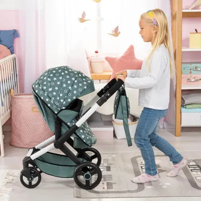 Obrázok produktu pre Bayer Design 17058AA, Kočík pre bábiku Xeo s taškou, severská zelená