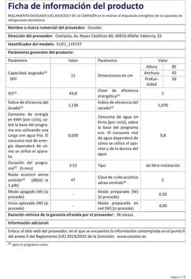 Zdjęcie produktu dla Cecotec Aguazero 4560, Wolnostojący, Wąski (45 cm), Stal nierdzewna, Czarny, Dotyk, 3 kosz.