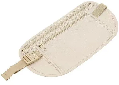 Immagine prodotto di Borsa da viaggio di sicurezza, tasca nascosta per contanti e documenti, organizer da viaggio unisex, modello a due scomparti.