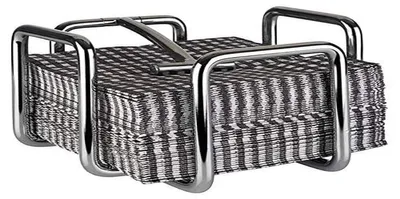 Serviettenhalter Edelstahl für 65 Cocktailservietten, 14,5x14,5 cm