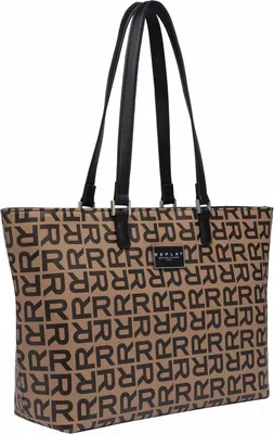 Produktbild von REPLAY Schultertasche Shopper Pale Grey Brown + Black hellbraun