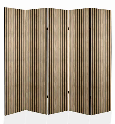 Produktbild von framed concept Paravent Raumteiler | Holzrahmen | 225x172 cm, 5-teilig beidseitig, Sichtschutzwand