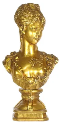 Immagine prodotto di Casa Padrino Busto barocco da donna in oro 37 x 22 x H. 70 cm - figura decorativa in stile barocco