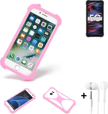 Produktbild von K-S-Trade Bumper + Kopfhörer kompatibel mit UMIDIGI Bison GT2 Pro 5G Handy Hülle Schutzhülle Silikon Schutz Hülle Cover Case Silikoncase