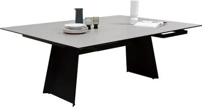 Produktbild von MOLINARA Esstisch Auszugtisch Wangentisch Sicherheitsglas breitenverstellbar