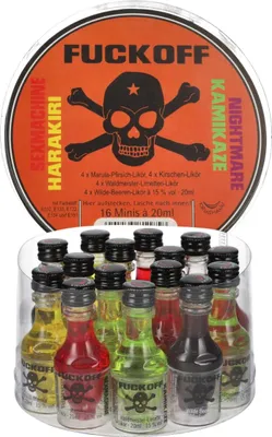 Image de FUCKOFF Likör Mix 15% Vol. 16x0,02l PET