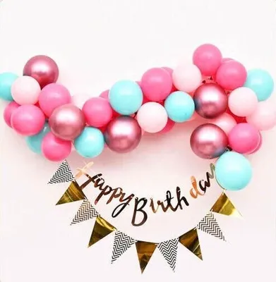 Produktbild von Ballongirlande Geburtstag Ballonbogen Kit Chrom Metallic Ballon Hochzeitsparty