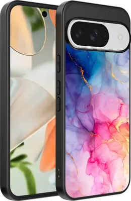Produktbild von Geeignet für Google Pixel 9 Telefon Fall mit Marmor Druck - TPU zurück Abdeckung Fall Marmor Design - Regenbogen - Smartphonics