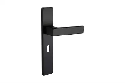Produktbild von Lavuzo Türgriff Imperio Schwarz mit rechteckigem Schild SL56 - Pro Set