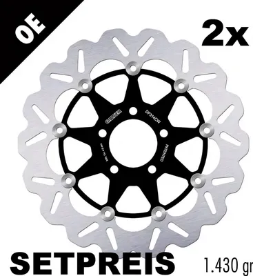 Immagine prodotto di Set disco freno Galfer 2x DF314CW WAVE® flottante anteriore 310x5mm per Suzuki GSX Inazuma RF GSF Bandit N S 900 / 1200 cc anno di costruzione 1994 - 2005
