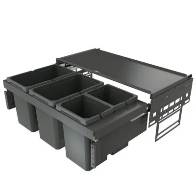 Produktbild von Cox® Base 360 S/900-4, Schublade, ohne Biodeckel, anthrazit, H 360 mm