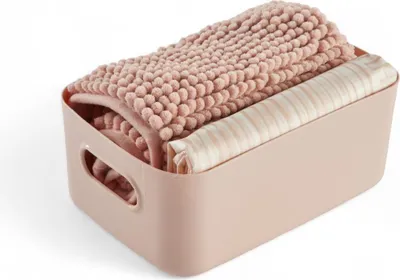 Productafbeelding van Shower set - TODAY - UTILITY - Basket. mat. curtain - Pink