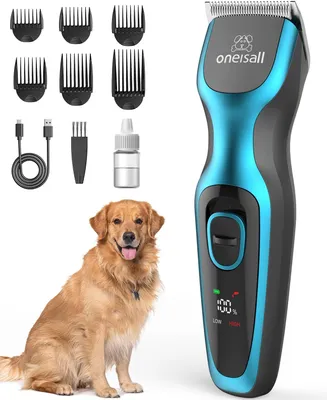 Produktbild von Oneisall Leise Hundeschermaschine, Profi Schermaschine Hund Katze mit 6 Aufsätze