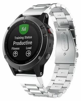 Produktbild von By Qubix Edelstahl Gliederarmband - Silber - passend für Garmin Fenix 9 / 9 pro - 51 mm