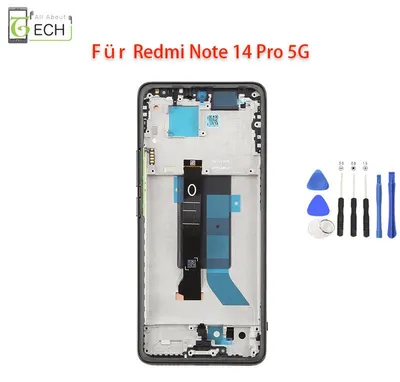 Produktbild von Original Xiaomi Redmi Note 14 Pro 5G 24090RA29G LCD Display mit Rahmen