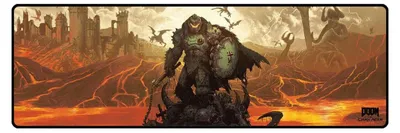 Immagine prodotto di Mousepad oversize di Doom The Dark Ages Trionfo del Cacciatore