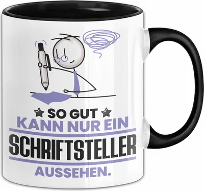 Produktbild von Schriftsteller Geschenk Tasse So Gut Kann Nur Ein Schriftsteller Aussehen Geschenkidee Kaffee-Becher (Schwarz)