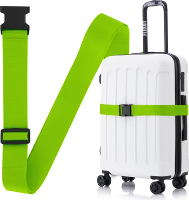 Produktbild von Flexot® Koffergurt mit Clip-Schnalle - Kofferband, Bänder für Reisekoffer, Befestigungsgurt für Reisekoffer, Gurt für Handgepäck und Trolleys