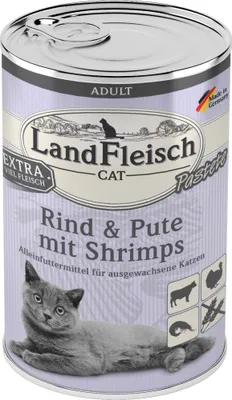 Produktbild von Landfleisch Cat Adult Gelee Lachs & Geflügel, Adult, Geflügel, Lachs, 400 g, Ohne künstliche Farbstoffe