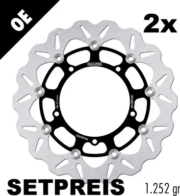 Image de Jeu de disques de frein Galfer 2x DF482CW WAVE® flottant avant 310x5mm pour Yamaha FZ 8 N NA FZ8 Fazer S SA YZF-R6 600 - 800 ccm année 2005 - 2016