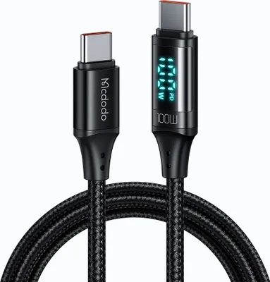 Mcdodo CA-1100 kabel USB-C na USB-C, 100W, 1,2m, černý