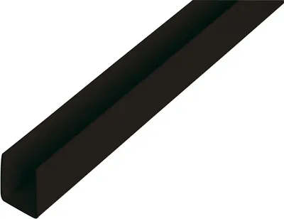 Zdjęcie produktu dla Alberts 498979 Profil U, plastikowy, czarny, 1000 x 18 x 10 mm, zestaw 11 szt