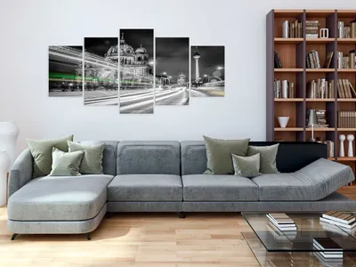 Produktbild von Akustikbild Berlin 200x100 cm Bilder Akustikschaum Hochleistungsschallabsorber Schallschutz Leinwand 5 tlg Wandbild Raumakustik Schalldämmung Berliner Dom Fernsehturm d-B-0160-b-m