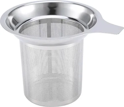 Produktbild von Tee-Ei aus Edelstahlgewebe, wiederverwendbarer Becher, Sieb für losen Tee, Gewürzfilter