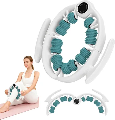 Imagen del producto de Rodillo de masaje para celulitis con cabezales intercambiables, ideal para la relajación muscular y la mejora de la circulación en la espalda, las piernas, el cuello, los hombros y todo el cuerpo