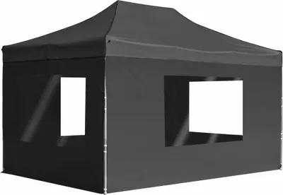 Image de Vidaxl Party tent faltbar mit Wänden 4,5 x 3 m Aluminium -Anthrazit