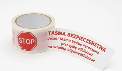 Obrázek produktu pro Bezpečnostní páska 48mm/66m Výstraha STOP bílá a červená