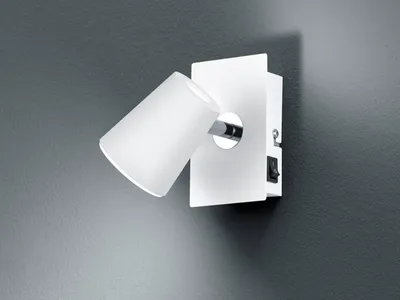 Obrázek produktu pro Nástěnný reflektor otočný bílý matný s 6,5W LED- Designové osvětlení obývacího pokoje
