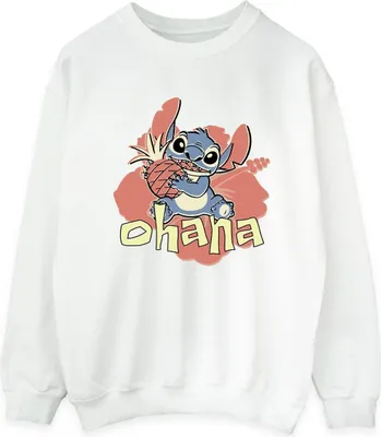 Produktbild von Disney - "Ohana" Sweatshirt für Damen BI22803 (M) (Weiß)