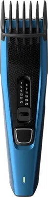 Obrázek produktu pro Philips HAIRCLIPPER Series 3000 HC3522/15 Zastřihovač vlasů, Černá, Modrá, Obdélník, 0,5 mm, 2,3 cm, 4,1 cm, Nerezová ocel