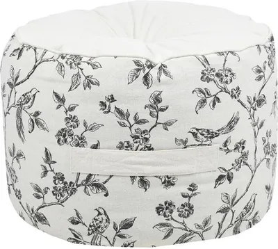 Image de Tabouret en coton CLARINE, Ø 40 cm