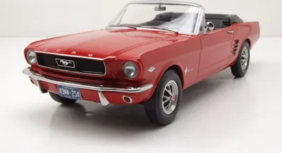 Produktbild von Norev 182810 Ford Mustang Convertible 1966 rot 1:18