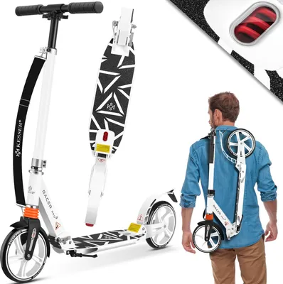 Produktbild von KESSER® Cityroller Scooter 205mm Räder PolyurethanBig Wheel - Pro-S Tretroller mit Doppel Federung, City-Roller Scooter klappbar und Höhenverstellbar, Roller Kickscooter für Erwachsene und Kinder