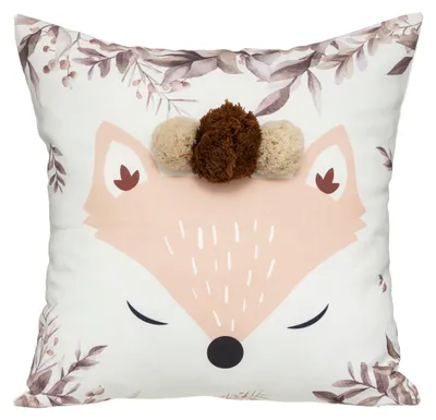 Produktbild von Kissen Fuchspom Poms, mehrfarbig