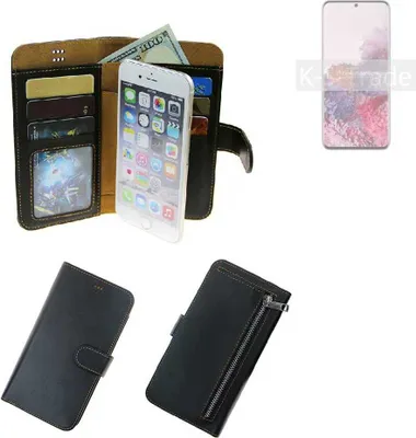 Produktbild von K-S-Trade Schutz Hülle kompatibel mit Samsung Galaxy S20 5G SD865 Klapphülle Case Phone cover Slim Handytasche Handy Hülle schwarz aus Kunstleder