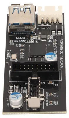 Image de Carte adaptateur USB 3.2 Gen 1 vers 19 broches de type E, 5 Gbps ; carte d'extension USB 3.0 vers 19 broches pour Windows 7, 8, 10, 11 et Linux