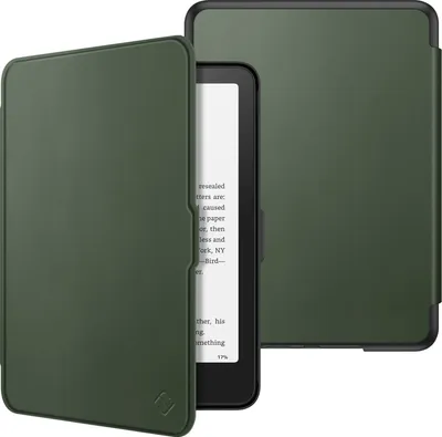 Produktbild von Fintie Hülle für 7" Kindle Paperwhite(12. Generation) - 2024 und Kindle Colorsoft Signature Edition (1. Generation), Leichte Schutzhülle Case mit Auto Sleep/Wake, Alpingrün