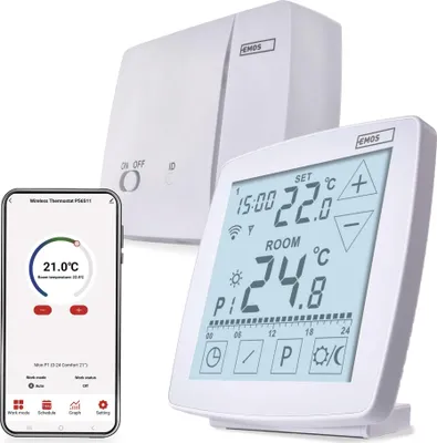 GoSmart Raumthermostat P56S11 mit WiFi, programmierbar, kabellos