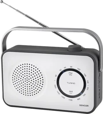 Image de Radio FM/AM Portable Sencor SRD 2100 W, Haut-parleur 3", AUX-OUT 3.5mm, Antenne Télescopique, Blanc