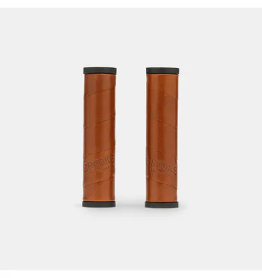 Image de Poignées De Guidon Vélo En Cuir 130mm - Confort Naturel Cycliste Urbain - Brooks